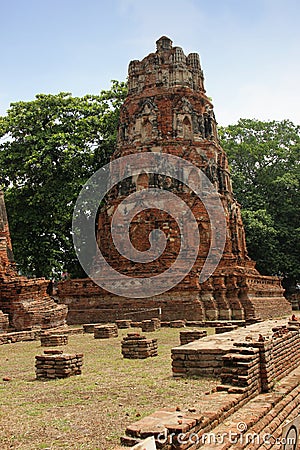 Pagoda in Historical Park, Ayutthaya Stock Photo