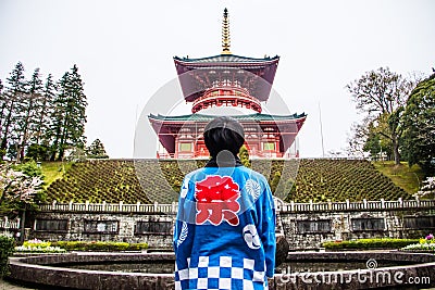 Pagoda at Narita-san Shinsho-ji temple, Stock Photo