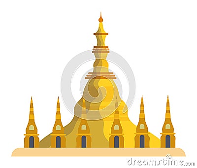 pagoda shwedagon myanmar temple Vector Illustration