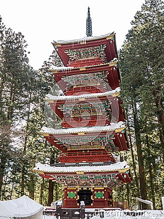 Pagoda at Toshogu shrine, Nikko Stock Photo