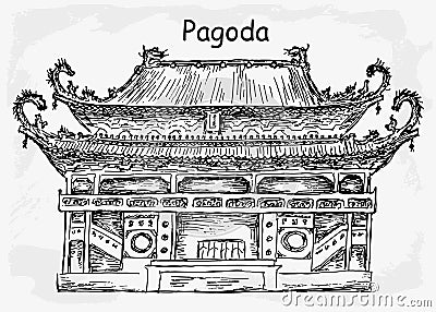 Pagoda Vector Illustration