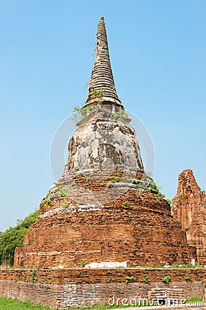 Pagoda at Wat Chaiwattanaram Temple, Ayutthaya, Th Stock Photo