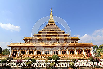 Pagoda at Wat Nongwang, Khon kaen Thailand Stock Photo