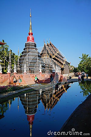 Pagoda at Wat Pan Tao Chiang Mai Thailand Editorial Stock Photo