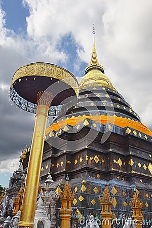 pagoda Wat Phrathat Lampang Luang Stock Photo