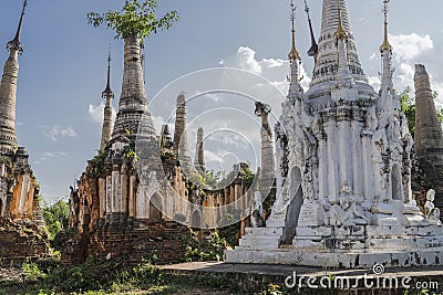 Pagodas in Myanmar Stock Photo