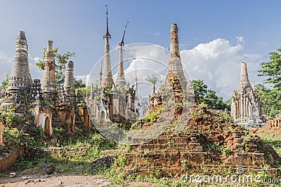 Pagodas in Myanmar Stock Photo