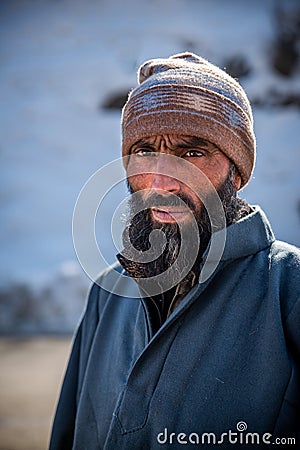 Portrait of a muslim man in pahalgam Editorial Stock Photo