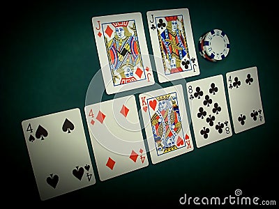 Pai Gow Poker Angled View Stock Photo