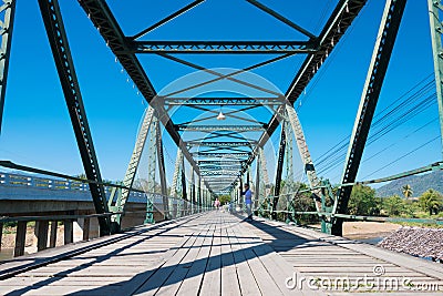 Pai Historical Bridge Pai Memorial Bridge in Pai, Mae Hong Son Province, Thailand. Editorial Stock Photo