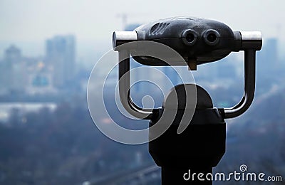 Paid binoculars for tourists Editorial Stock Photo