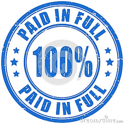 Paid in full ink vector stamp Vector Illustration