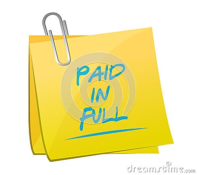 paid in full post it memo illustration design Cartoon Illustration