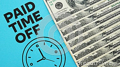 Paid time off PTO is shown using the text Stock Photo