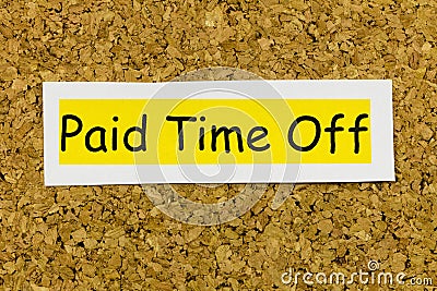 Paid time off vacation holiday employee personal compensation Stock Photo