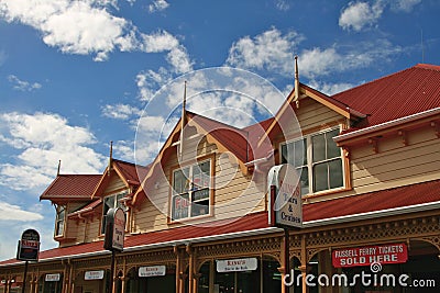 Paihia Travel Centre,New Zealand Editorial Stock Photo