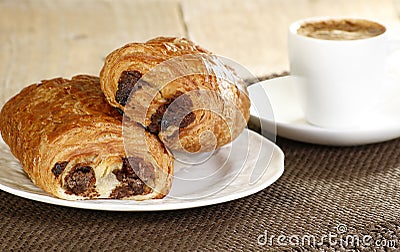 Pain au chocolat Stock Photo