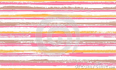 Pain freehand irregular stripes vector seamless pattern. Traditional decorative wallpaper design. Vector Illustration