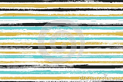 Pain freehand straight lines vector seamless pattern. Messy kids clothes fabric design. Grainy Vector Illustration