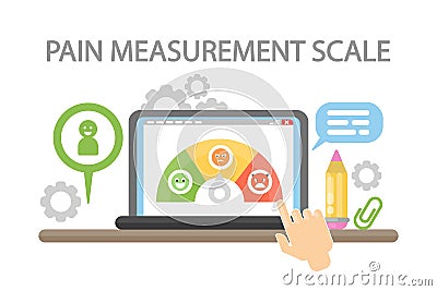 Pain measurement scale. Vector Illustration