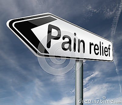 Pain relief Stock Photo
