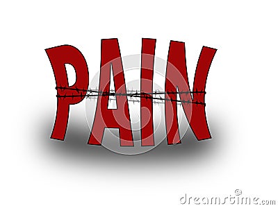Pain word Stock Photo
