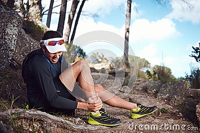 Painful running injury Stock Photo