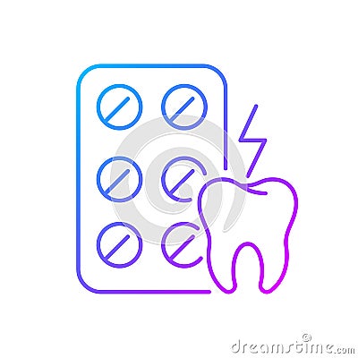 Painkillers gradient linear vector icon Stock Photo