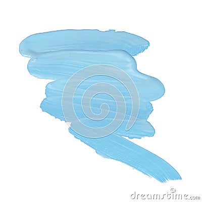 Paint blue sketch track watercolor art border isolated on the white background photo Stock Photo