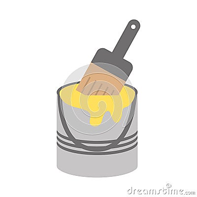 Paint bottle isolated icon Vector Illustration