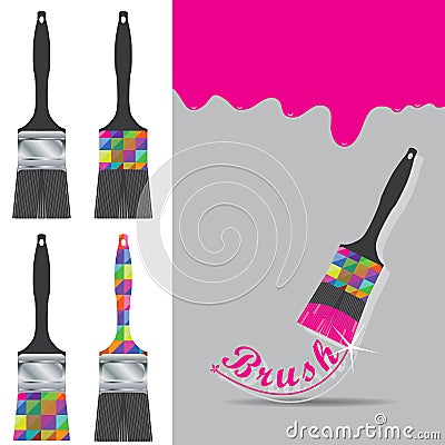 Paint brush colors concept Vector Illustration