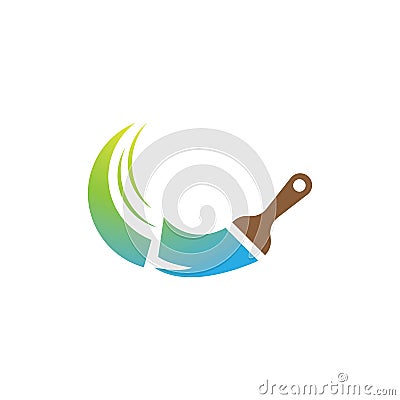 paint brush logo Vector Illustration