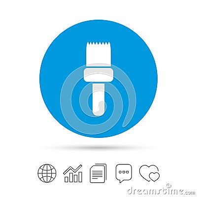 Paint brush sign icon. Artist symbol. Vector Illustration