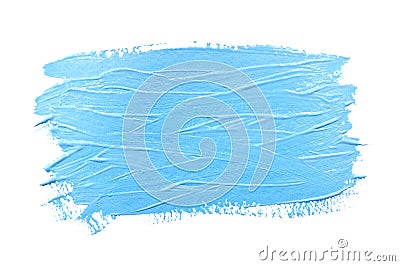 Paint brush stroke texture light blue watercolor isolated Stock Photo