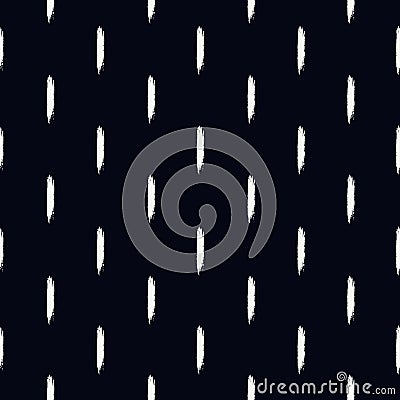 Paint brush strokes seamless pattern. Freehand grunge design background. Dash line motif modern minimal ornament Vector Illustration