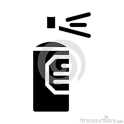 Paint color bottle glyph icon vector illustration Vector Illustration