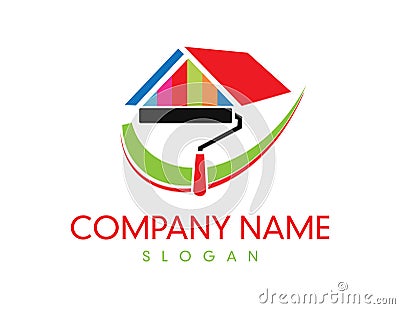 Paint company logo Vector Illustration