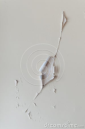 Paint Crack on Wall Stock Photo