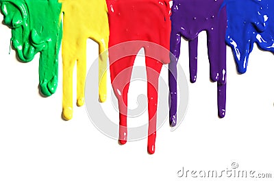 Paint dripping Stock Photo