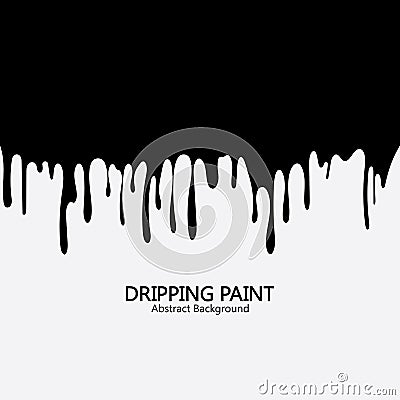 Paint dripping. Dripping liquid. Paint flows. Current paint stains. Current drops. Dripping blood. Seamless pattern. Current inks Vector Illustration