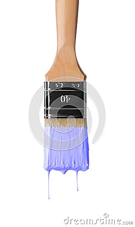 Paint flowing from brush Stock Photo