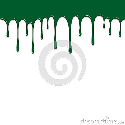 Paint Green color dropping, Color Droping Background Vector Illustration