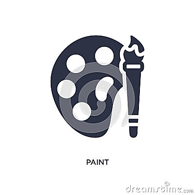 paint icon on white background. Simple element illustration from user interface concept Vector Illustration