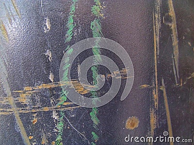 Random paint lines in metal Stock Photo