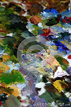 Paint mixture Stock Photo