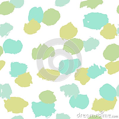 Paint objects. Grunge seamless pattern. Vector Illustration
