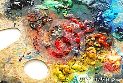 Paint palette Stock Photo