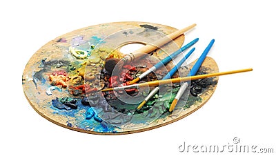 Paint palette Stock Photo