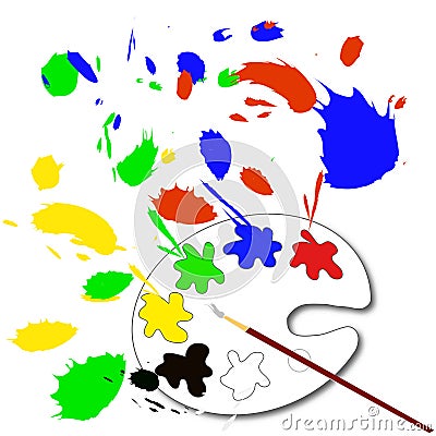 Paint palette Stock Photo