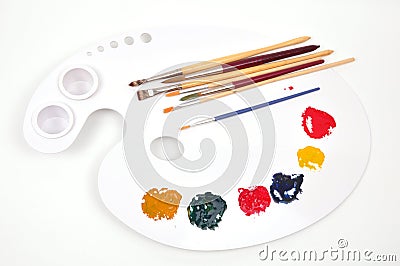 Paint palette Stock Photo